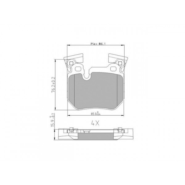 BRK PAD SET R BMW 06-13 image