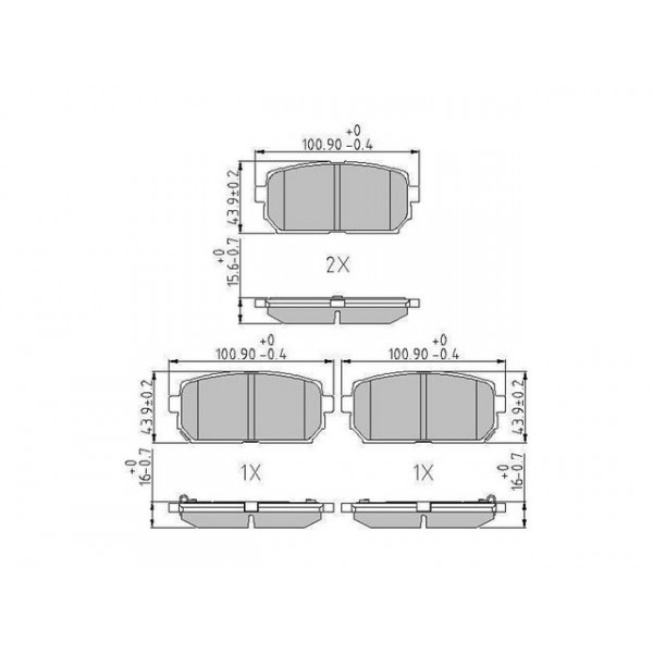 BRK PAD SET R KIA 06-13 image