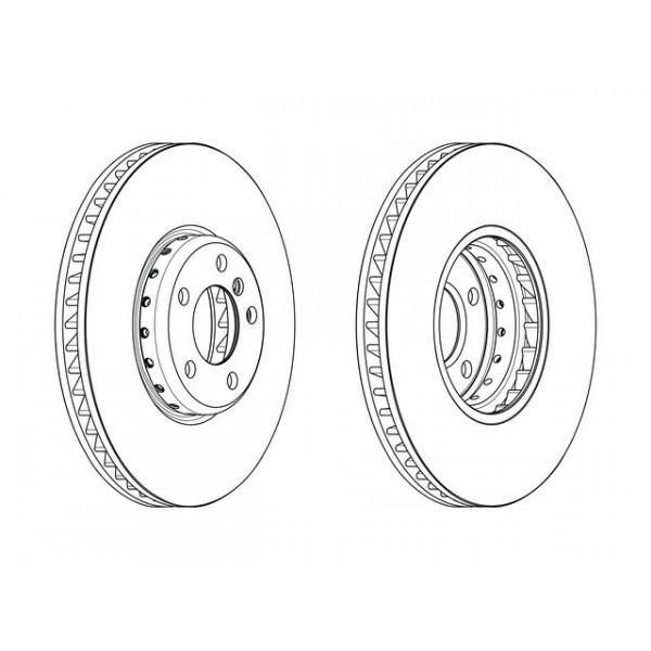 SGL BRK DISC FT RH BMW 5 6 7 SER 09-18 image
