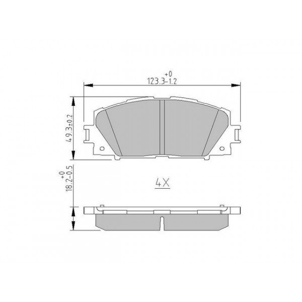 BRK PAD SET FT TOYOTA 05-20 image