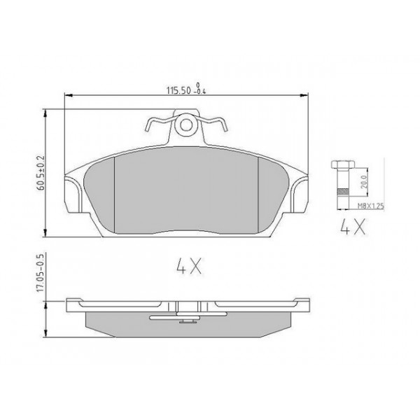 BRK PAD SET FT MG ROVER 90-09 image