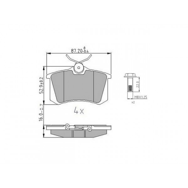 Brake Pad Set - Disc Brake Audi Citroen MG Peugeot Renault S image