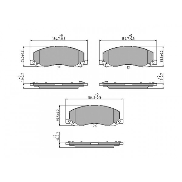 Brake Pad Set - Disc Brake Saab Vauxhall 08-17 image