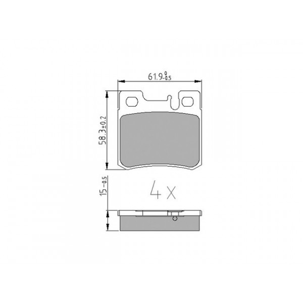 BRK PAD SET R MERCEDES 85-04 image