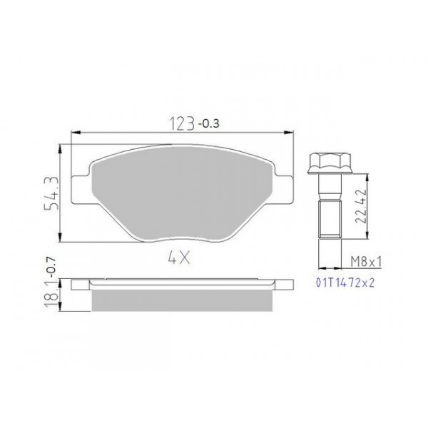BRK PAD SET FT RENAULT 02-11 image