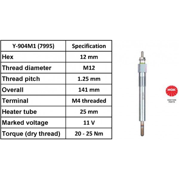 Glow Plug Isuzu Vauxhall 87-12 image
