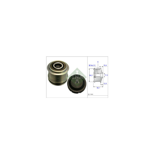 INA Over-Running Alternator Pulley image