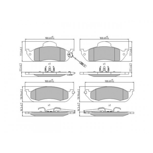 BRK PAD SET FT MERCEDES 98-05 image