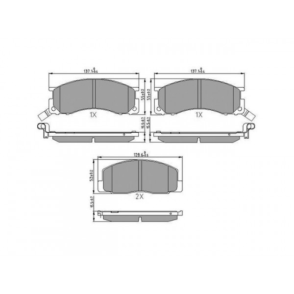 BRK PAD SET FT TOYOTA 85-01 image