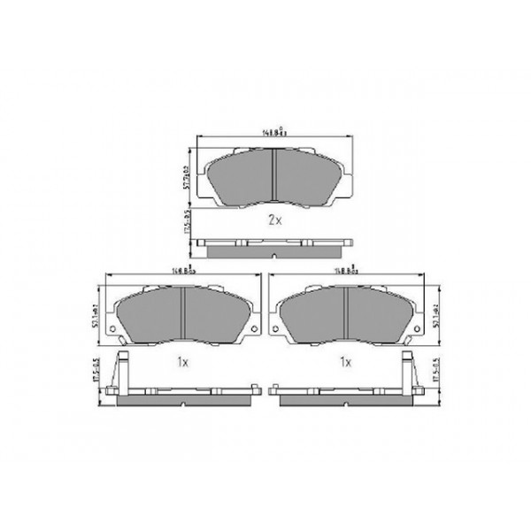Brake Pad Set - Disc Brake Honda 99-05 image