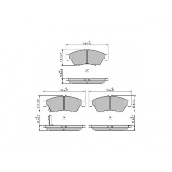 BRK PAD SET FT SUZUKI 01-13 image