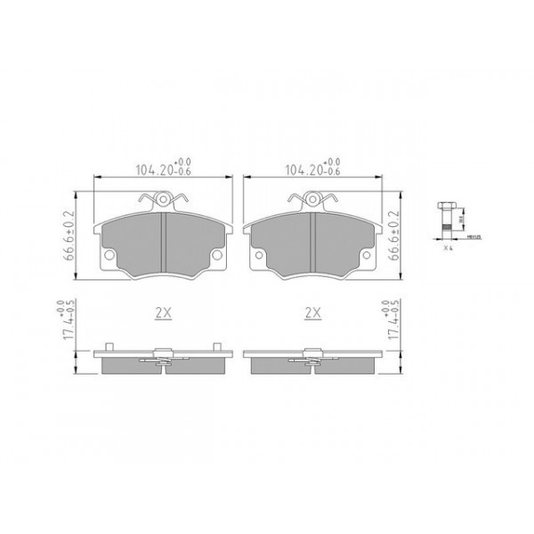 BRK PAD SET FT ALFA ROMEO FIAT 76-06 image