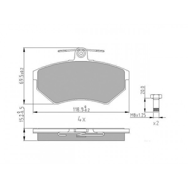 BRK PAD SET FT SEAT VW 83-05 image