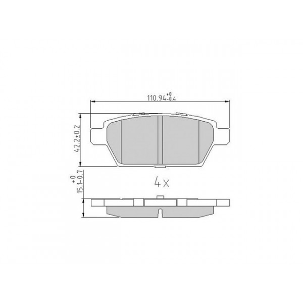 BRK PAD SET R MAZDA 02-08 image