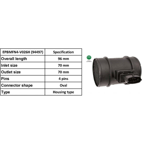 AIR FLOW METER FIAT PUNTO VAUX ASTRA CORSA 04-12 image