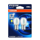 Image for Osram 7507DC-02B - Diadem Chrome Amber Bulb PY21W (x2)