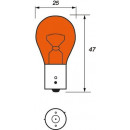Image for Lucas LLB581 Amber Indicator Bulb Ba15s SCC 12v 21W