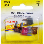 Image for Pearl Automotive PWN538 - Asstd Mini Fuses 2/4/5/7.5Amp