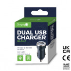 Image for Simply ICDC01 - Black Dual Usb Car Charger