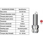 Image for NGK Spark Plug 93560 / SILKGR9A7ES to suit Audi and Bentley and Porsche and Volkswagen