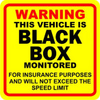 Image for Castle Promotions V596 - This Vehicle Is Black Box Monitored Sticker