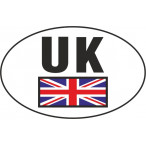 Image for Castle Promotions V639 - UK Union Jack Small Oval Sticker