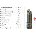 Image for NGK Spark Plug 93593 / SILZNAR8C7H to suit Ford