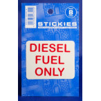 Image for Castle Promotions LV94 - Diesel Fuel Only Sticker Red Lettering Sticker