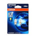 Image for Osram 2827DC-02B - Diadem Chrome Indicator Bulb WY5W (x2)