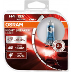 Image for Osram 64193NL-HCB - Night Breaker Laser +150% Bulb H4 (x2)