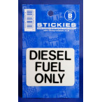 Image for Castle Promotions LV95 - Diesel Fuel Only Black Lettering Sticker