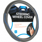 Image for Simply SWC120 - Stylish Black & Blue Steering Wheel Cover