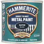 Image for Hammerite 5084904 - Metal Paint Satin Black Paint 250ml