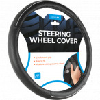 Image for Simply SWC121 - Smart Black & Silver Steering Wheel Cover