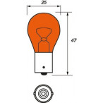 Image for Lucas LLB343 Amber Indicator Bulb Ba15s SCC 12v 21W