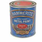 Image for Hammerite 5092824 - Metal Paint Smooth Red Paint 750ml