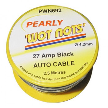 Image for Pearl Automotive PWN692 - Wiring Cable Single 27Amp X 2.5M Black