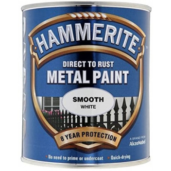 Image for Hammerite 5084857 - Metal Paint Smooth White Paint 250ml