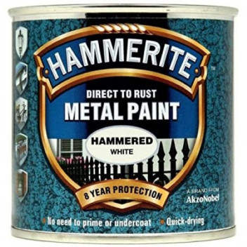 Image for Hammerite 5092971 - Metal Paint Hammered White Paint 750ml