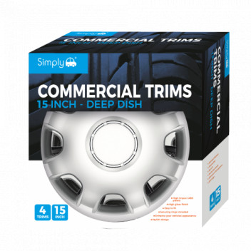 Image for Simply SWT154-15 - 15 In Brawn Commercial Wheel Trim Set