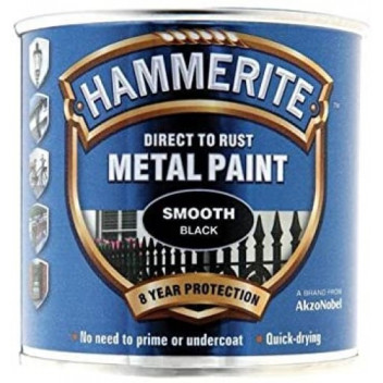 Image for Hammerite 5084863 - Metal Paint Smooth Black Paint 250ml