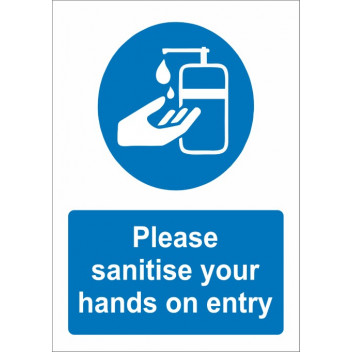 Image for Castle Promotions 51SA - Please Sanitise Your Hands On Entry Sticker