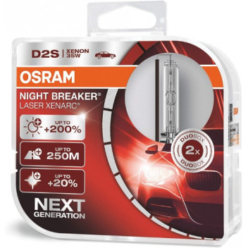 Image for Osram 66240XNL-HCB - Night Breaker Laser Xenarc +200% HID Xenon Bulb D2S (x2)