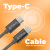 Image for Simply TCIP01 - Type C To Iphone Lightning Black Braided 1.5M Cable