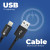 Image for Simply ICIP04 - Usb To Iphone Braided Cable 1.5M Black