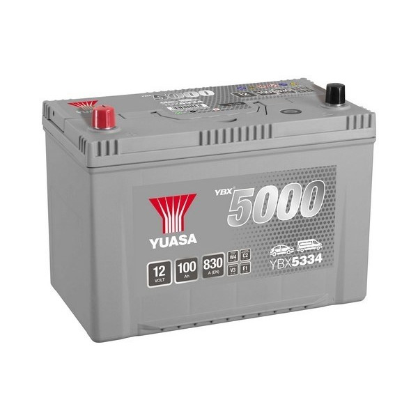 Yuasa YBX5334 12V 100Ah 830A Silver High Performance Car Battery image
