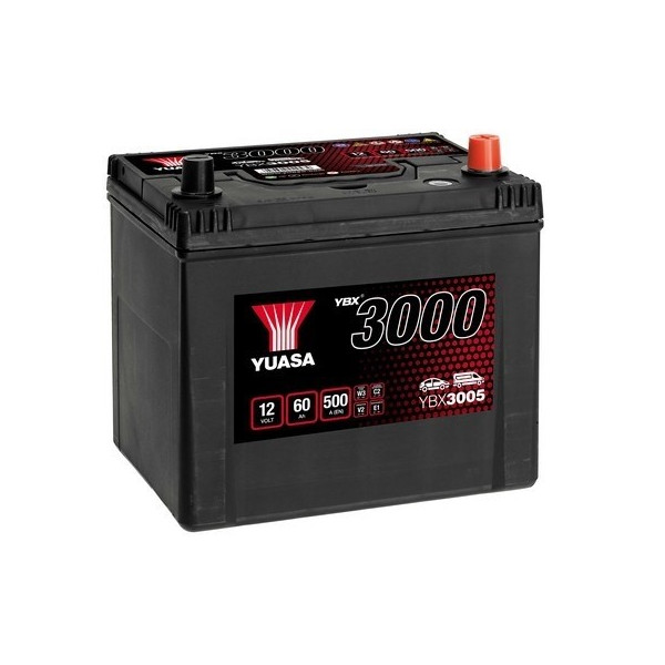 Yuasa YBX3005 12V 60Ah 500A SMF Battery image