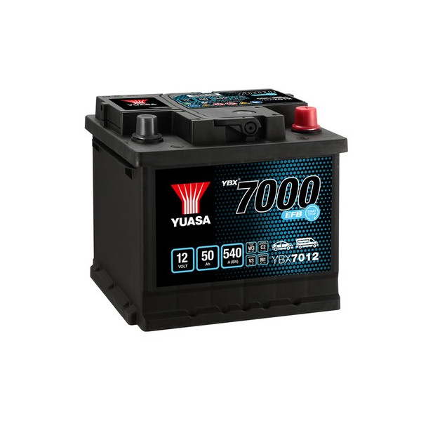 Yuasa YBX7012 12V 50Ah 540A EFB Start Stop Battery image