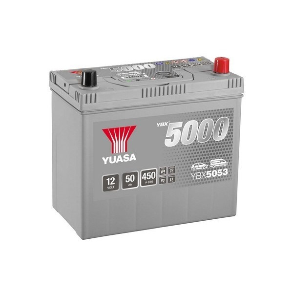 Yuasa YBX5053 12V 50Ah 450A Silver High Performance Car Battery image
