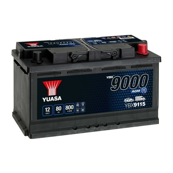 Yuasa YBX9115 12V 80Ah 800A AGM Start Stop Battery image
